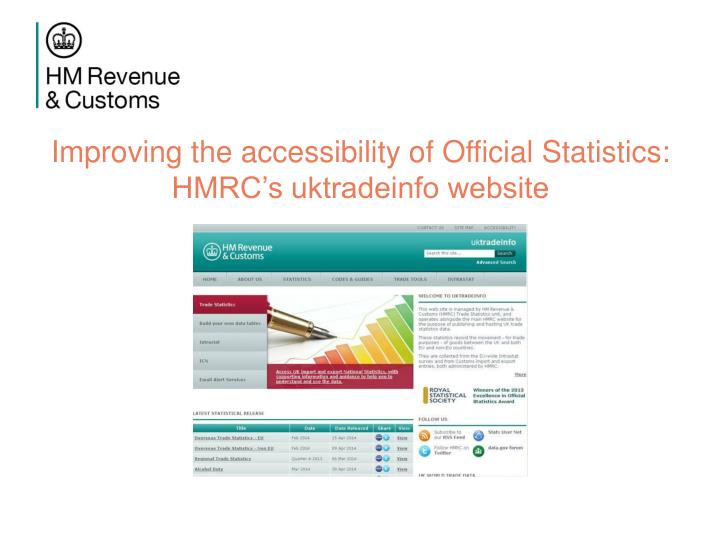 improving the accessibility of official statistics hmrc s uktradeinfo website