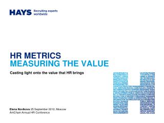 hr metrics measuring the value