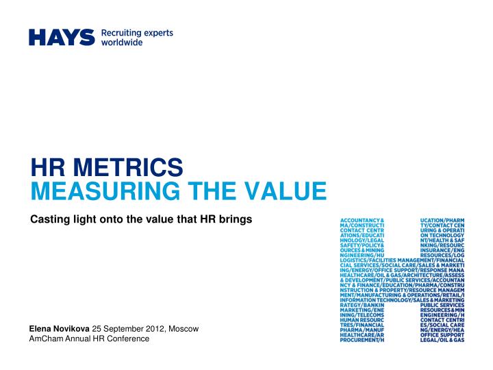 hr metrics measuring the value