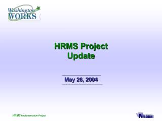 HRMS Project Update