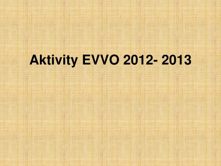 aktivity evvo 2012 2013