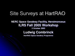 Site Surveys at HartRAO