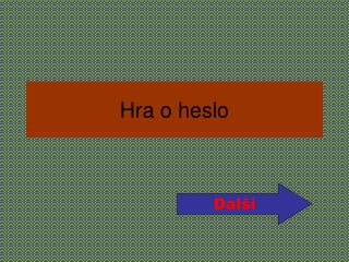 hra o heslo