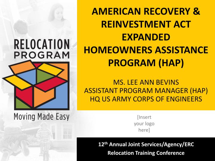 american recovery reinvestment act expanded homeowners assistance program hap