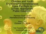 Supporting Education for Children and Youth Experiencing Homelessness - slide 1