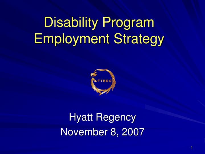 disability program employment strategy