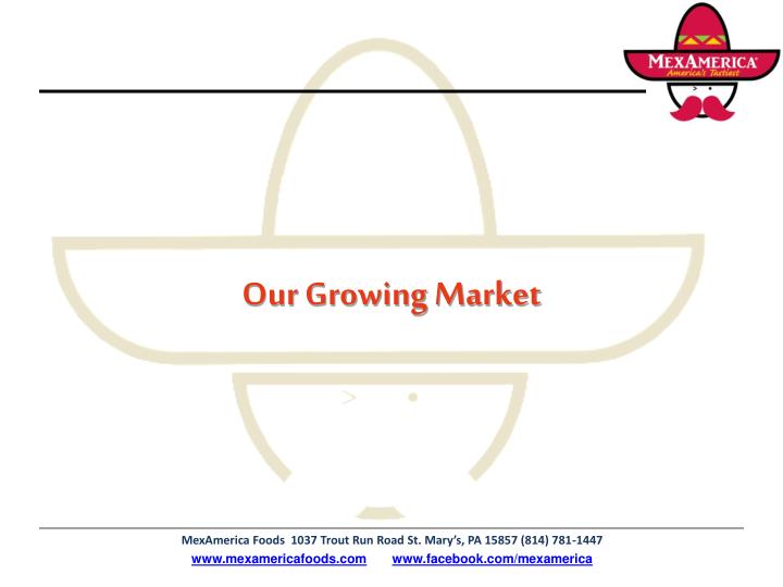 our growing market