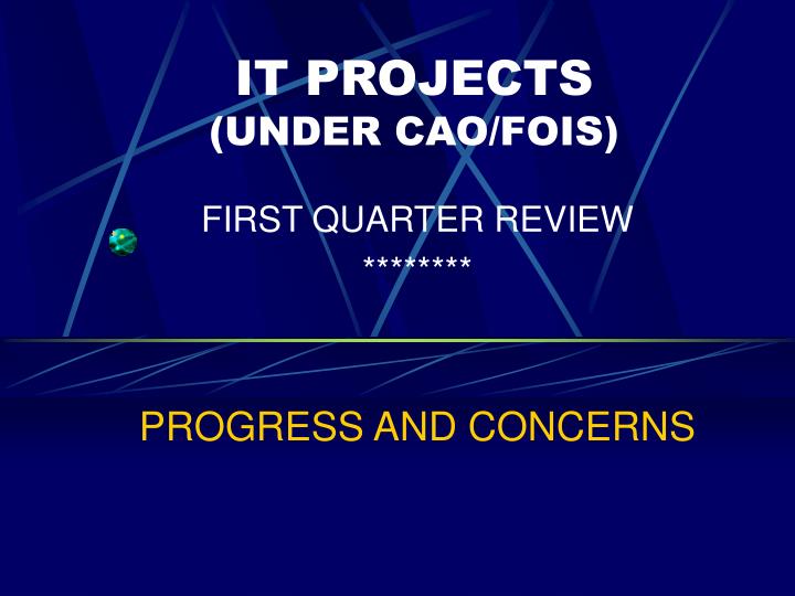 it projects under cao fois