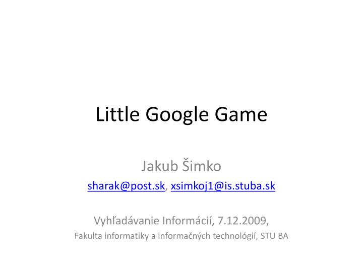 little google game