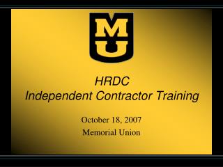 HRDC Independent Contractor Training