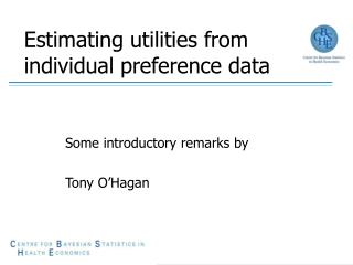 Estimating utilities from individual preference data