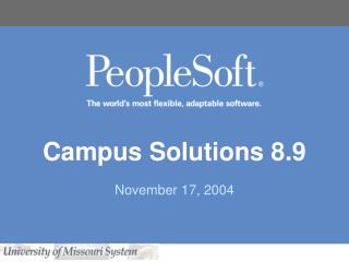 Campus Solutions 8.9