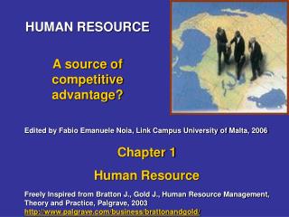 HUMAN RESOURCE A source of competitive advantage?