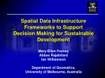 Spatial Data Infrastructure Frameworks to Support - slide 1