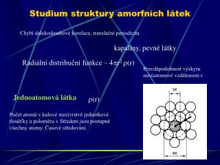 studium struktury amorfn ch l tek