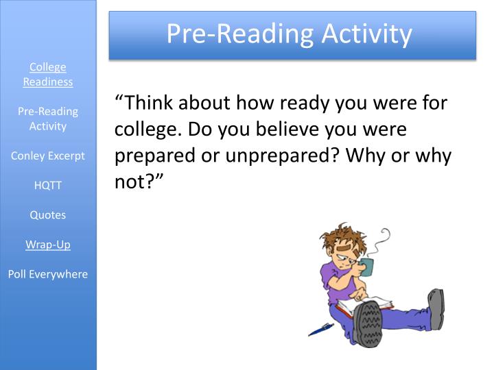 pre reading activity