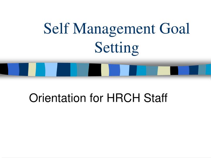 self management goal setting
