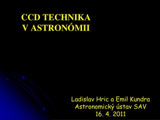ccd technika v astron mii
