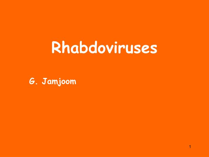 rhabdoviruses