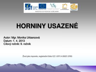 horniny usazen