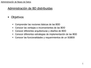 administraci n de bases de datos