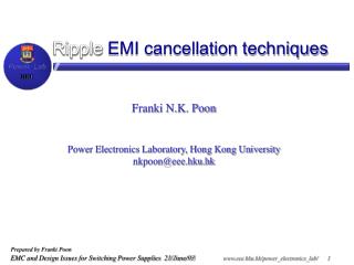Ripple EMI cancellation techniques