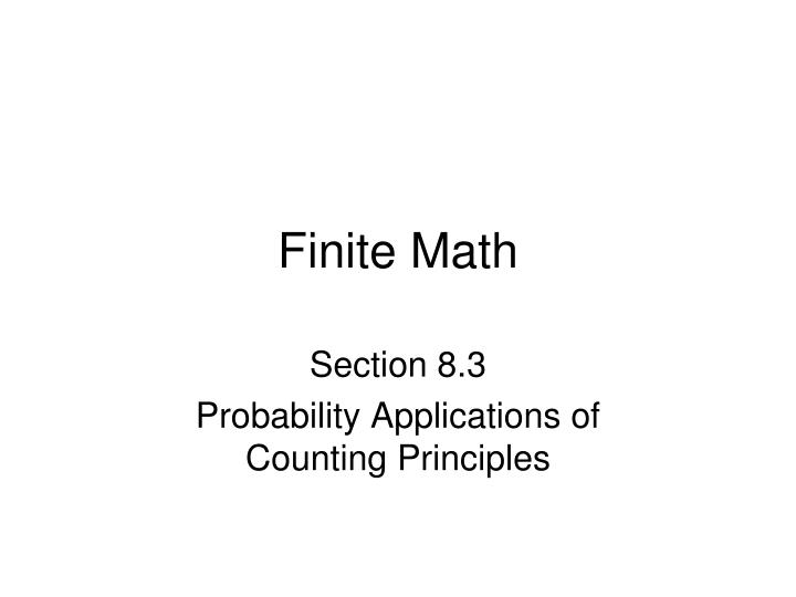 finite math