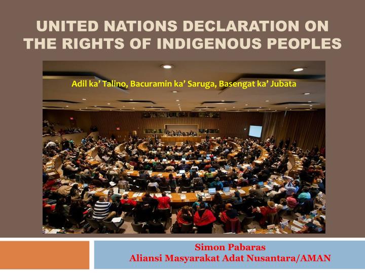 united nations declaration on the rights of indigenous peoples
