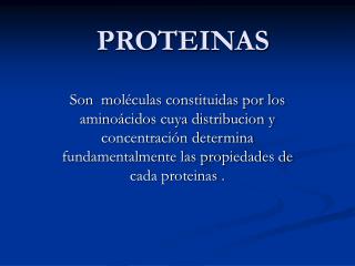 proteinas