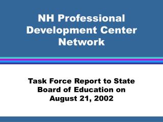 NH Professional Development Center Network