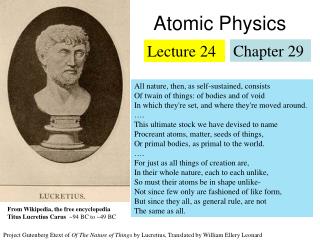 Atomic Physics