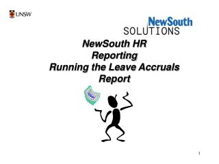 NewSouth HR Reporting Running the Leave Accruals Report