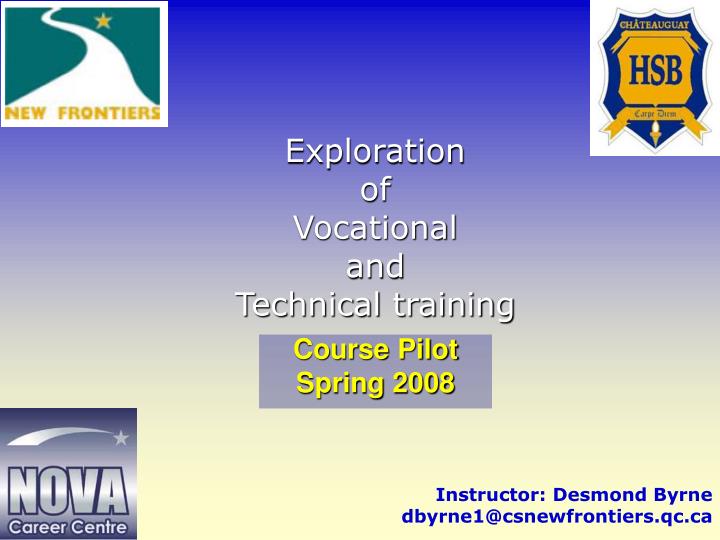 exploration of vocational and technical training
