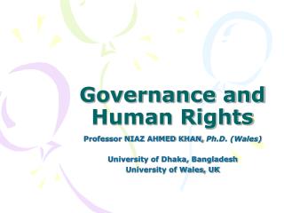 Governance and Human Rights
