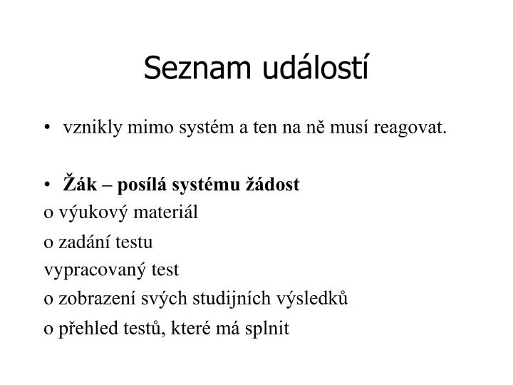 seznam ud lost