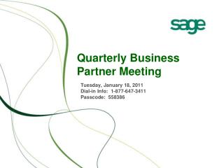 Quarterly Business Partner Meeting
