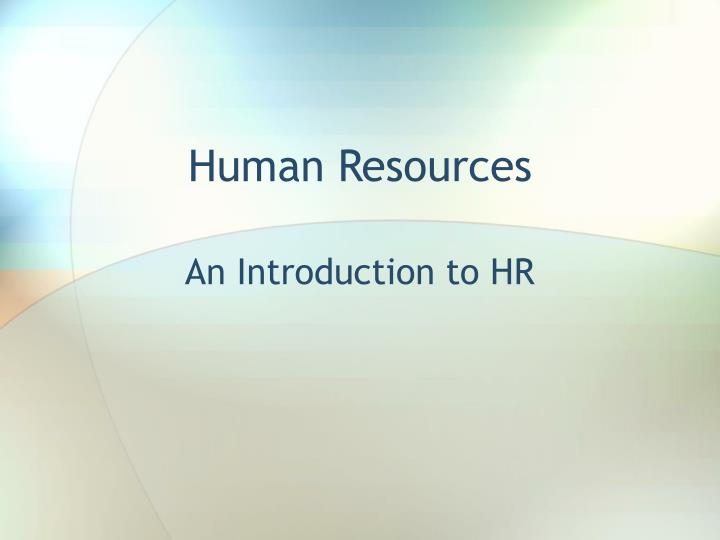 human resources