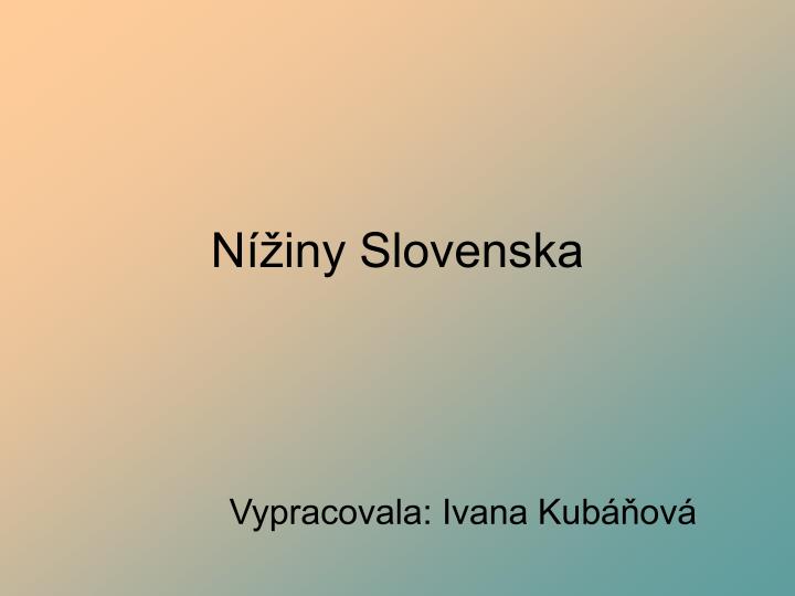 n iny slovenska