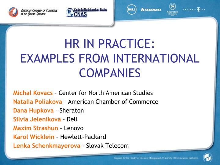 hr in practice examples from international companies