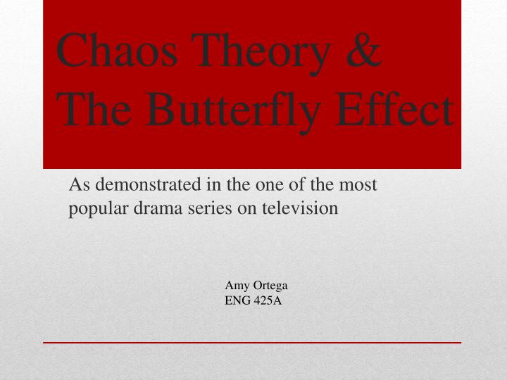 chaos theory the butterfly effect