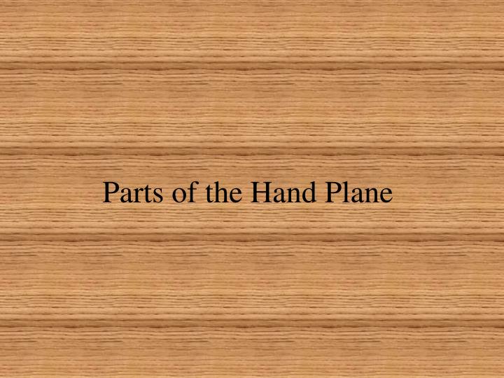 parts of the hand plane