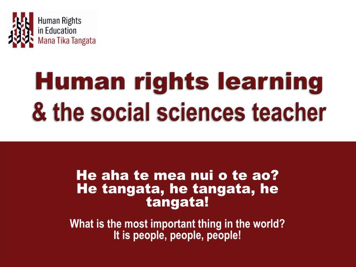 human rights learning the social sciences teacher