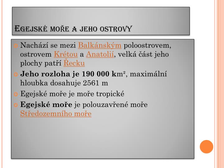 egejsk mo e a jeho ostrovy