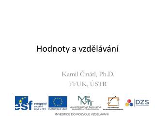 hodnoty a vzd l v n