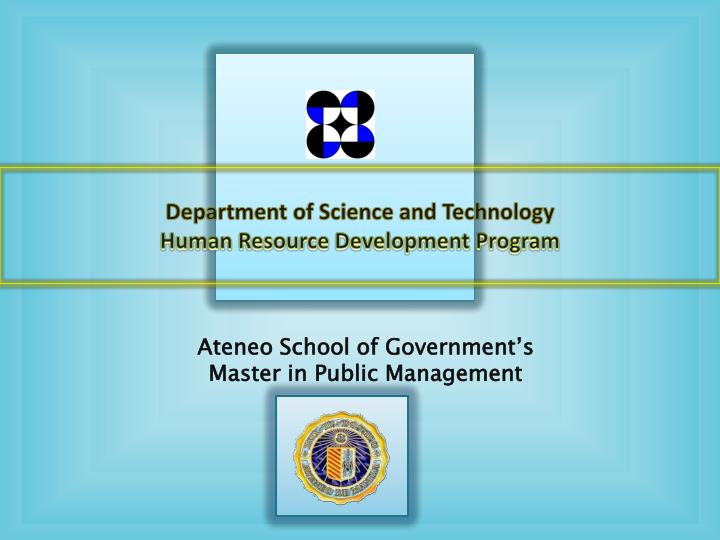 department of science and technology human resource development program