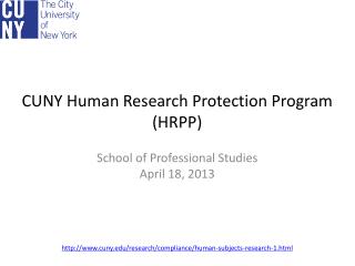 CUNY Human Research Protection Program (HRPP)