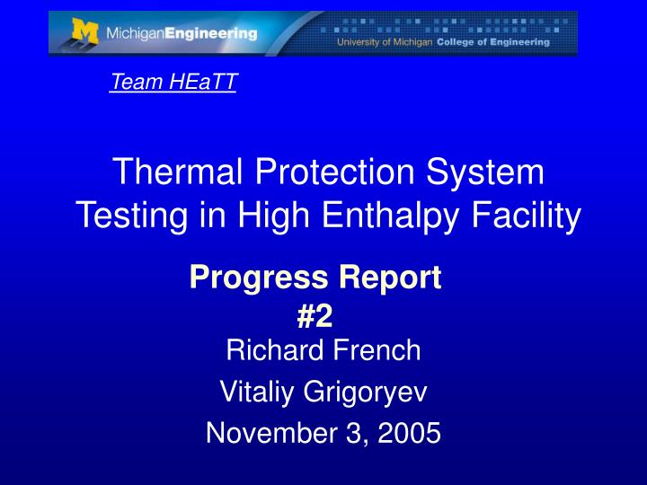 thermal protection system testing in high enthalpy facility
