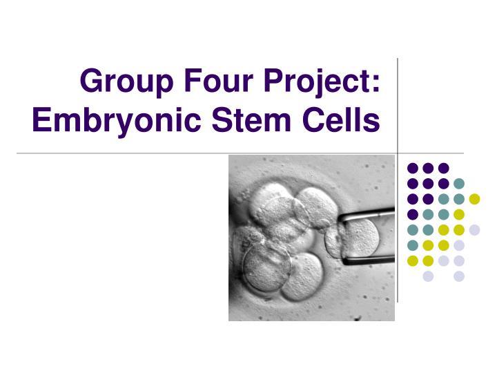 group four project embryonic stem cells