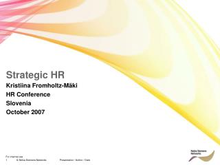 Strategic HR