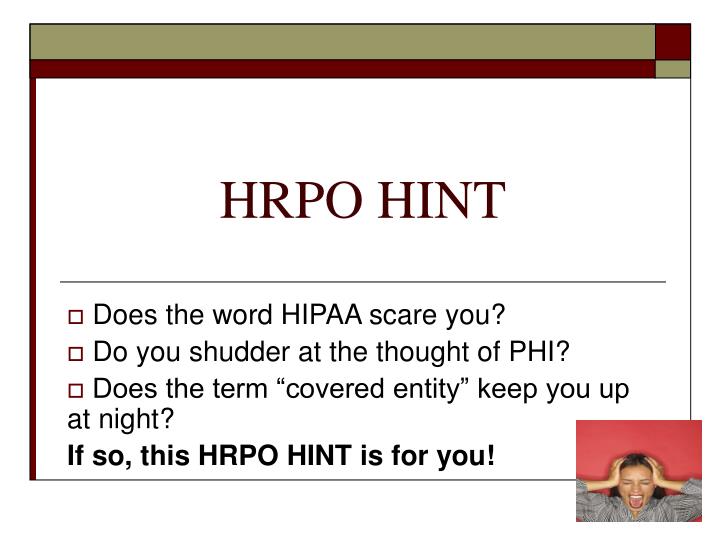 hrpo hint